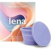 Lena Menstrual Cup Sanitizer & Cleaner Case - Compact, Collapsible Silicone Container for Cleaning Menstrual Cups & Discs - E