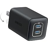 Anker 47W USB C Charger (Nano 3), 2 Port Compact Foldable GaN Fast Charger for iPhone 15/15 Plus/15 Pro/15 Pro Max/14, Galaxy