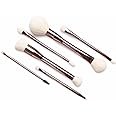 Sustainable Luxury 6 Dual-Ended Makeup Brush Set with Travel Case for a full-face application, Professional Makeup Brushes Se