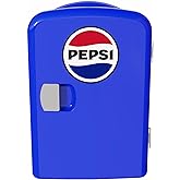 CURTIS Pepsi 6-can Mini Fridge, BLUE, 4 liters