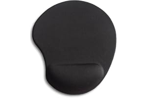 Mouse Pad Ergonômico Preto Material PREMIUM Soft Touch com Apoio em Gel para Punho Confortável Mousepad Descanso