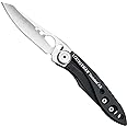 LEATHERMAN, Skeletool KB Pocketknife with Straight Edge, Stainless Steel Blade and Bottle Opener, Black