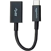 Amazon Basics USB-C to USB-A 3.1 Gen1 Female Adapter Cable Converter, 5Gbps High-Speed, USB-IF Certified, for Laptops, Tablet