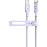 Anker USB-C to Lightning Cable, 541 Cable (Lilac Purple, 3ft), MFi Certified, Bio-Based Fast Charging Cable for iPhone 14 14p