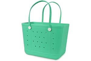 Addoklm Beach Bag, Rubber X Large Tote Bag for Waterproof, Washable and Durable Open Handbag for Boat Pool Sports Gym
