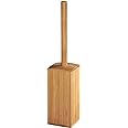 iDesign Formbu Bamboo Toilet Bowl Brush and Holder Set - 3.6" x 3.6" x 17.5"