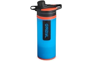 GRAYL GeoPress 24 oz Water Purifier Bottle - Filter for Hiking, Camping, Survival, Travel (Bali Blue)