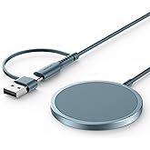 JSAUX Magnetic Wireless Charger Compatible with MagSafe Charger/iPhone 15/15 Pro/15 Plus/15 Pro Max/14/14 Pro/14 Plus/14 Pro 