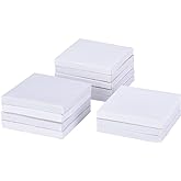 Outus 12 Pack Mini Canvas Panels for Painting Craft Drawing (3 x 3 Inch)