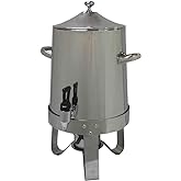 FixtureDisplays® 12X10X21" 10 Liters Hot Beverage Dispenser, Coffee Urn, Large Stainless Steel Cider Drink Dispenser with Min