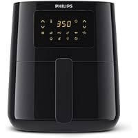 Philips Essential Compact Airfryer – 1.8lb/4.1L Capacity Rapid Air Technology, Fry, Bake, Grill, Roast, Reheat, HomeID App (H