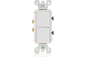 Leviton 5634-W 15 Amp, 120/277 Volt, Decora Single-Pole, AC Combination Switch, Commercial Grade, Grounding, White