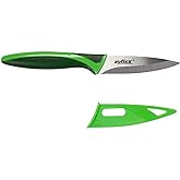 ZYLISS Paring Knife with Sheath Cover, 3.5-Inch Stainless Steel Blade, Green