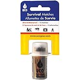 UCO Windproof and Waterproof Survival Matches with Sealed Case and 2 Strikers - 15 Matches