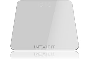 INEVIFIT Bathroom Scale, Highly Accurate Digital Bathroom Body Scale, Measures Weight up to 400 lbs. Includes Batteries