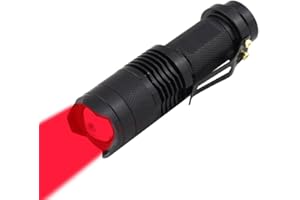 WAYLLSHINE High Power 1 Mode Red LED Flashlight, Single Mode Red Flashlight, Red Light Flashlight Red Light Torch for Astrono