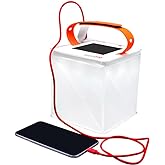 LuminAID Max QI 2-in-1 Solar Camping Lantern and Phone Charger - Inflatable LED Lamp for Camping, Hiking and Travel - Emergen