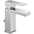 Delta Faucet Modern Single Hole Bathroom Faucet, Chrome Single Handle Bathroom Faucet, Bathroom Sink Faucet, 1.2 GPM, Drain A