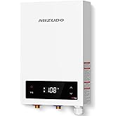 Tankless Water Heater Electric, MIZUDO 14KW 240Volt Instant Hot Water Heater, with LED Digital Display, Touch, Self Modulatin