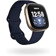 Fitbit Versa 3 Health & Fitness Smartwatch with GPS, 24/7 Heart Rate, Alexa Built-in, 6+ Days Battery, Midnight Blue/Gold, On
