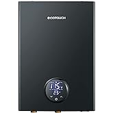 Electric Tankless Hot Water Heater,ECOTOUCH 18kW on Demand Instant Water Heater 240V, Self-Modulation Point of Use Hot Water 