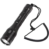 SecurityIng Waterproof 1000 Lumens LED Diving Flashlight UnderWater 150m Super Bright LED Scuba Light, 9 Degrees Narrow-angle