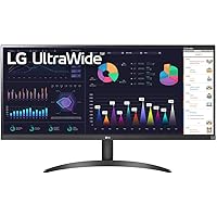 LG UltraWide 34WP500-B 34 Inch Full HD 5ms 75Hz IPS Wide Monitor, AMD FreeSync, Black