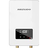 Electric Tankless Water Heater, MIZUDO 6.5KW 240V, Small Instant Hot Water Heater, Use for Under Sink, Bathroom Sink and Fauc