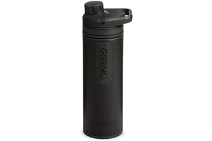 GRAYL UltraPress 16.9 oz Water Purifier & Filter Bottle for Hiking, Backpacking, Survival, Travel (Covert Black)