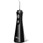 Waterpik Cordless Plus Water Flosser with 4 Flossing Tips, Rechargeable and Portable for Travel and Home, ADA Accepted, Black