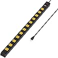 CRST Long Power Strip, 12-Outlet Heavy Duty Surge Protector Metal Power Bar with Wide Spaced 1800 Joules Protection 15A Circu