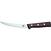 Victorinox 6" Professional Boning Knife, Curved Blade, Semi-stiff, Maple Wood Handle 5.6606.15