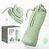 1st Heaven Collapsible Water Bottle, Silicone Foldable Water Bottles For Travel, Easy-To-Carry Design And Compact Size, BPA F