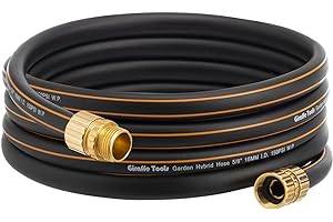 Giraffe Hybrid Leader Hose 5/8" x 15ft, Custom Length, NO Kink, Flexible, Leakproof Water Hose with Male to Female Fittings, 