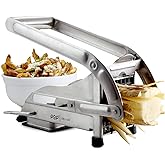 POP AirFry Mate, Commercial Grade Stainless Steel French Fry Cutter, Vegetable and Potato Slicer, 2 Blade Sizes, Non-Slip Suc