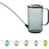 Long Spout Watering Can Indoor, Small Watering Cans for House Plants, Flowers, Succulents, 34oz (Grey)