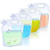 Gowithwind Collapsible Water Storage Container Bag, 4×2.6 Gallon Water Jugs, BPA Free Food Grade Plastic Bladder for Emergenc