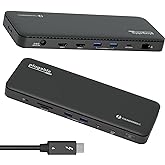 Plugable Thunderbolt 4 Dock with 100W Charging, Thunderbolt Certified, Laptop Docking Station Dual Monitor Single 8K or Dual 