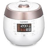 CUCKOO CRP-RT0609FW 6-Cup (Uncooked) / 12-Cup (Cooked) Twin Pressure Rice Cooker & Warmer with Nonstick Inner Pot, 14 Menu Op