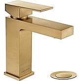 Lava Odoeo Bronze Gold Bathroom Faucet, Brushed Bronze Bathroom Sink Faucet Single Hole Brass Gold Single Handle Vanity Fauce