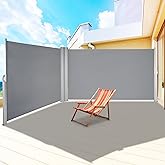 VEVOR Retractable Side Awning, UV 50 71''x 236'' Full Aluminum Rust-Proof Patio Sunshine Screen, 280 g Thicken Privacy Divide