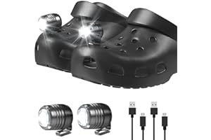 AUKSKY 2 Original Headlights for Crocs, Adjustable Croc Light for Shoes, Flashlights Accesories for Crocs Kids Adults Sandals