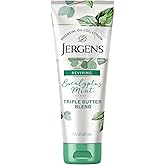 Jergens Eucalyptus Mint Body Butter, Infused with Essential Oils, Helps to Relieve Stress, for All Skin Types, Great Size for