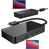 iVANKY FusionDock 1 MacBook Pro Docking Station with 150W Power Adapter, 12-in-2 Dual 4K@60Hz Monitor Dock for MacBook M1/M2/