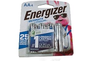 Energizer Ultimate e2 1.5 Volt AA Cylindrical Lithium Battery (4 Per Card)