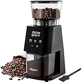 Ollygrin Conical Burr Coffee Grinder Electrical Burr Grinder with Digital Timer 30 Precise Grind Settings 2-14 Cups Adjustabl