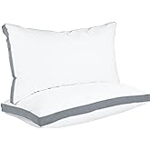 Utopia Bedding Bed Pillows for Sleeping King Size (Grey), Set of 2, Cooling Hotel Quality, Gusseted Pillow for Back, Stomach 