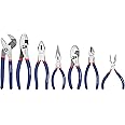 7-piece Workpro Pliers Set with Groove Joint, Long Nose, Slip Joint, Linesman, and Diagonal Pliers for DIY & Home Use