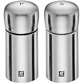 ZWILLING 39500 025 0 Spices Set of 2 Salt and Pepper Grinders, Stainless Steel, Matt Stainless Steel