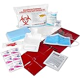 Urgent First Aid 22 Piece Bodily Fluid Clean Up Pack/Bloodborne Pathogen Spill Kit - be OSHA Compliant and Protect from Dange